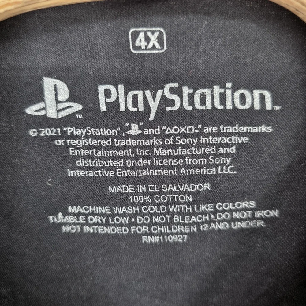 PlayStation Shirt Mens 4X Black Gamer Japan 1994 Video Games Action Controller